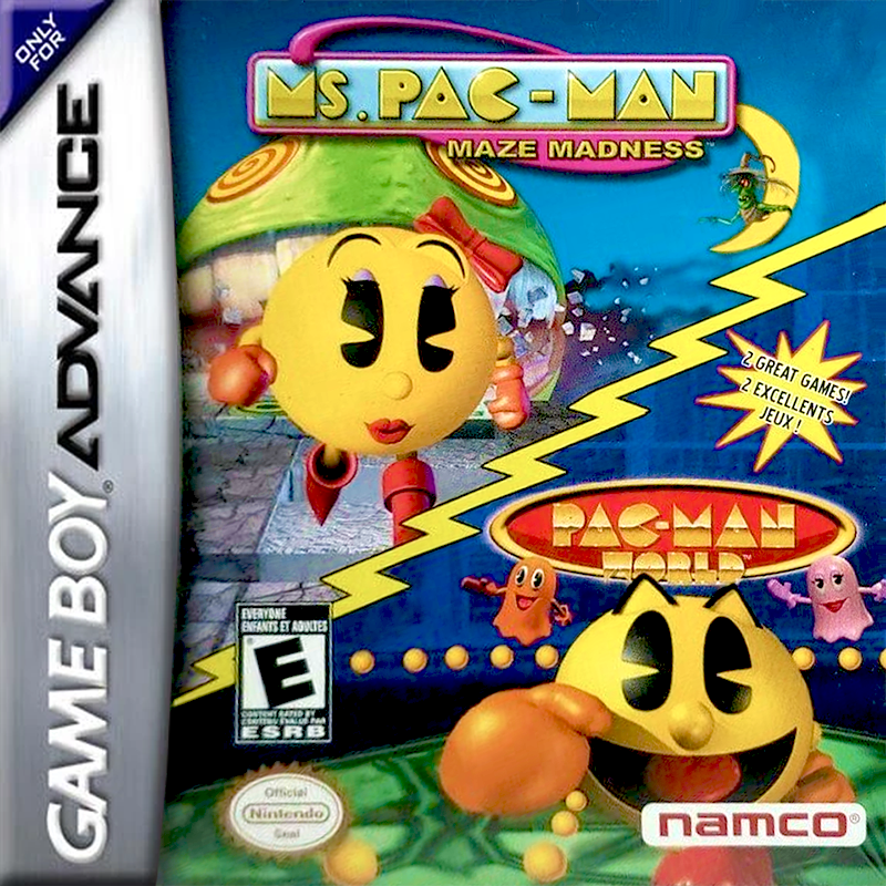 2 Great Games! - Pac-man World + Ms. Pac-man - Maze Madness box art