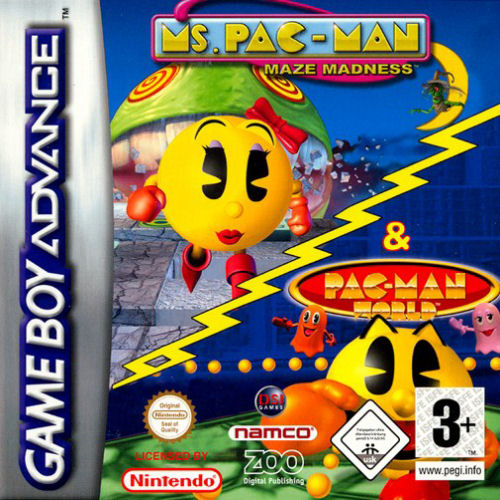 2 Great Games! - Pac-man World + Ms. Pac-man - Maze Madness — box-2D (EU)