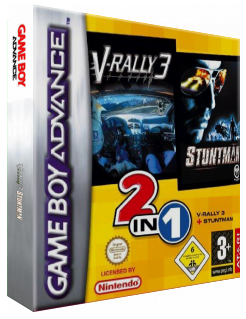 2 In 1 - V-rally 3 + Stuntman — box-3D (EU)
