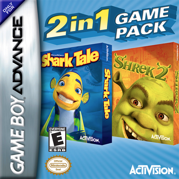 2 In 1 Game Pack - Shrek 2 + Shark Tale box art