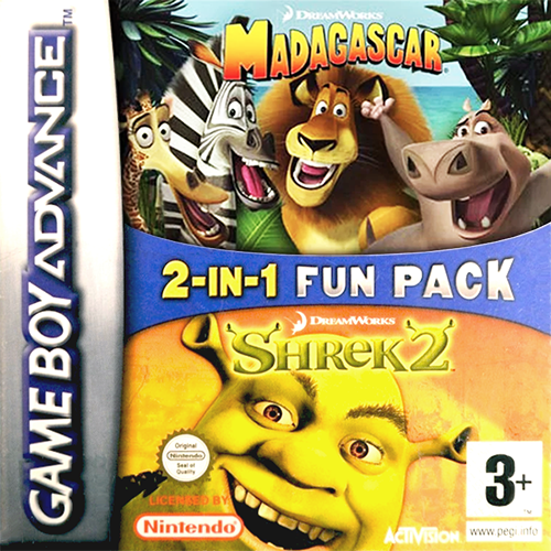 2-in-1 Fun Pack : Shrek 2 + Madagascar — box-2D (EU)