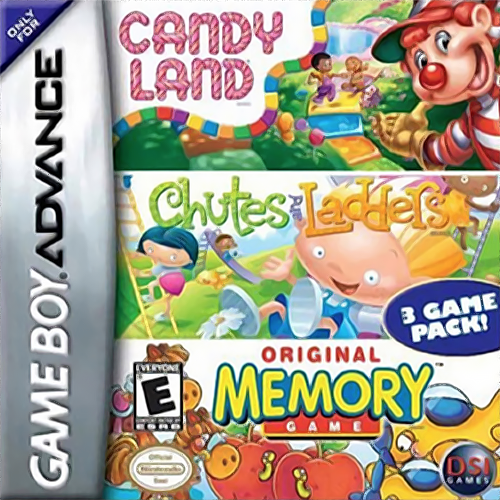 3 Game Pack! - Candy Land + Chutes And Ladders + Original Memory Game box art