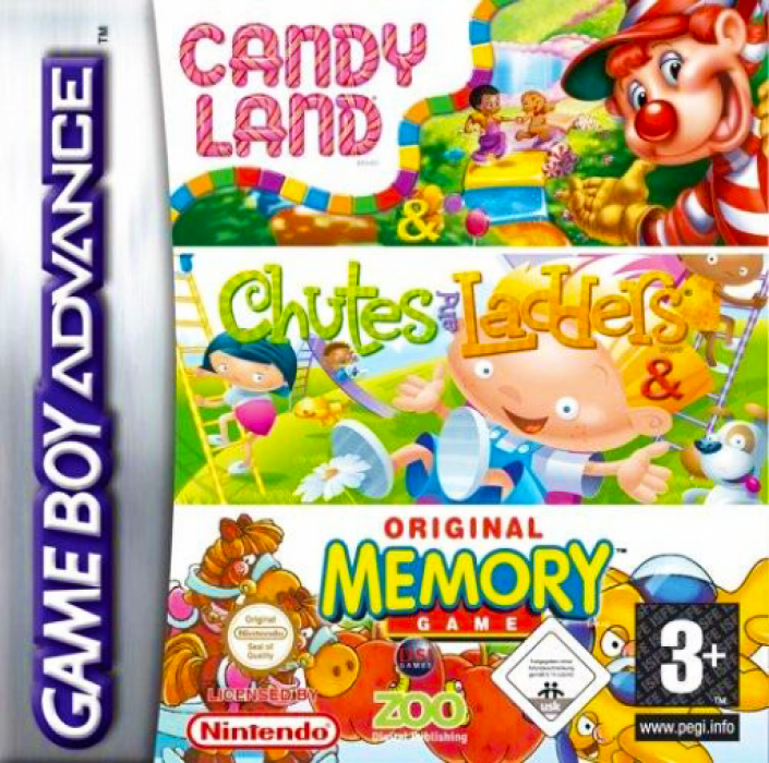 3 Game Pack! - Candy Land + Chutes And Ladders + Original Memory Game — box-2D (EU)