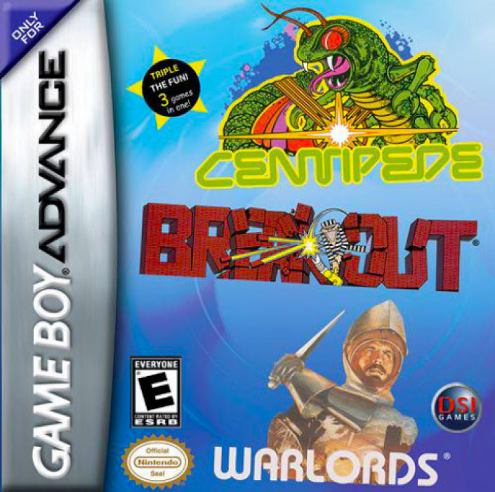 3 Games in One! : Breakout + Centipede + Warlords box art