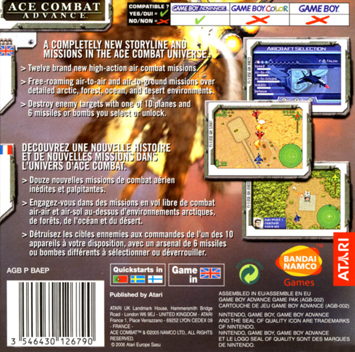 Ace Combat Advance — box-2D-back (EU)