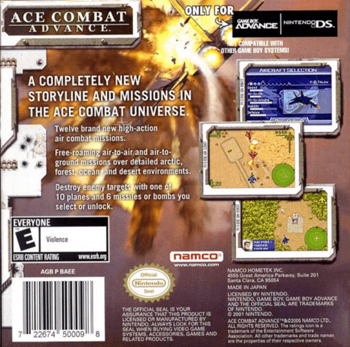 Ace Combat Advance — box-2D-back (US)