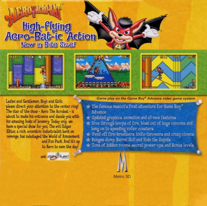 Aero The Acro-bat — box-2D-back (C)