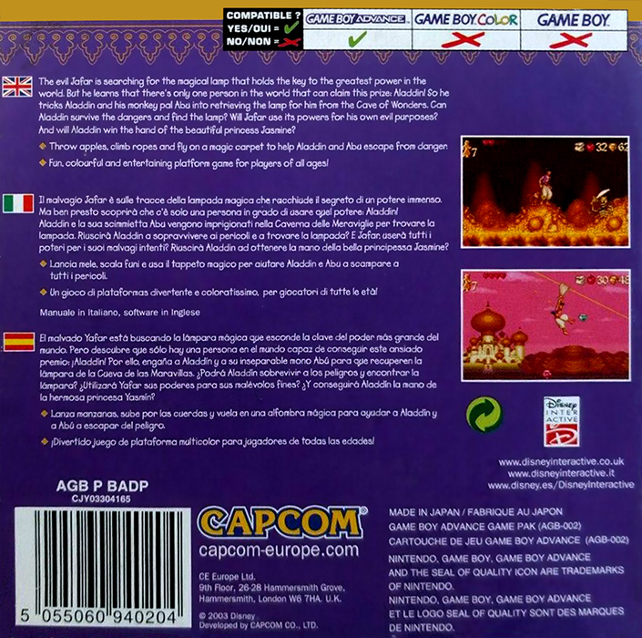 Aladdin — box-2D-back (EU)