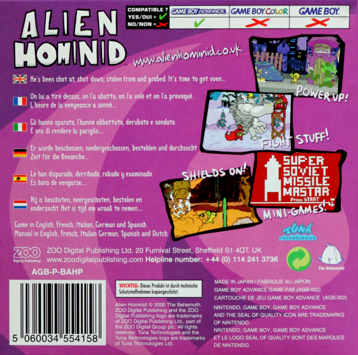Alien Hominid — box-2D-back (EU)