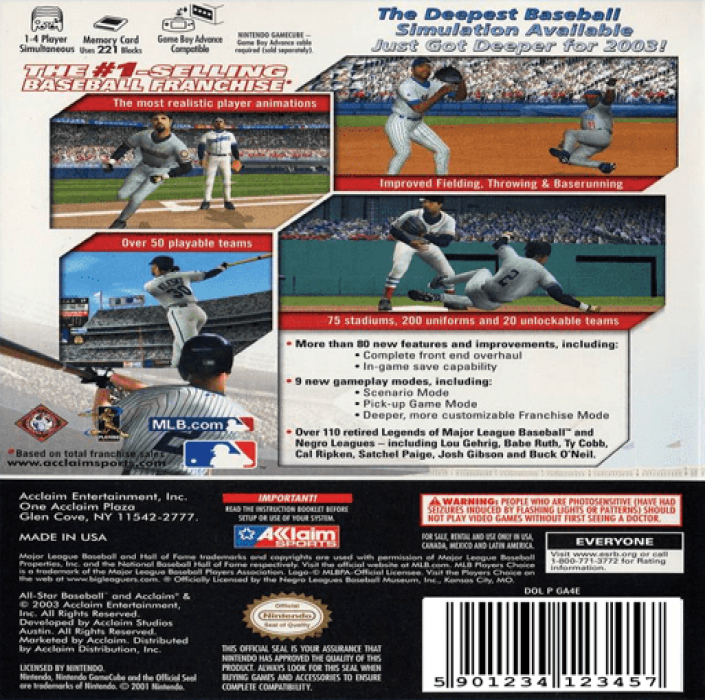 All-Star Baseball 2003 — box-2D-back (US)