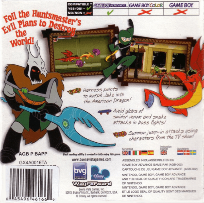 American Dragon - Jake Long — box-2D-back (US)