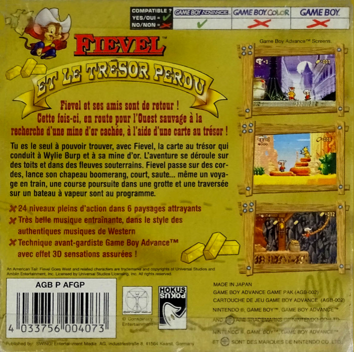 An American Tail - Fievel's Gold Rush — box-2D-back (FR)
