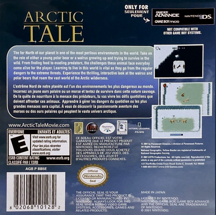 Arctic Tale — box-2D-back (US)