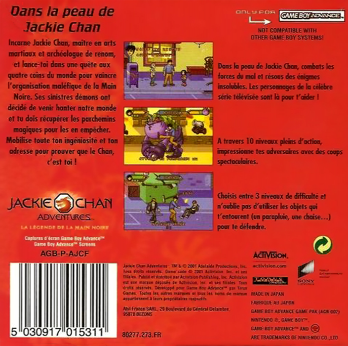Jackie Chan Adventures - Legend Of The Dark Hand — box-2D-back (FR)