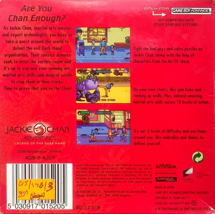 Jackie Chan Adventures - Legend Of The Dark Hand — box-2D-back (EU)