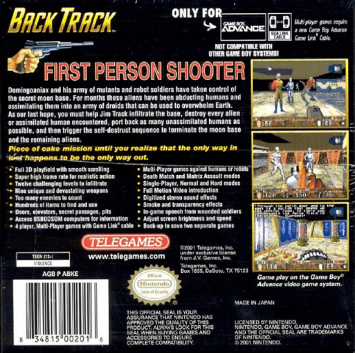 Back Track — box-2D-back (US)