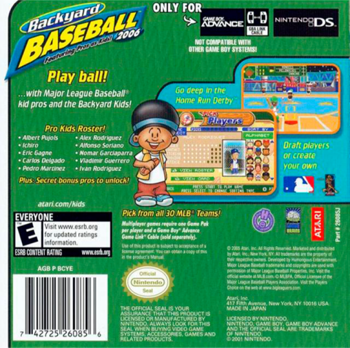 Backyard Baseball 2006 — box-2D-back (US)