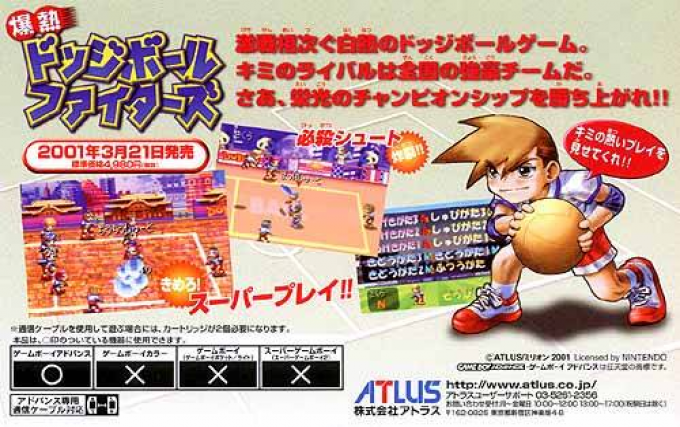 Super Dodge Ball Advance — box-2D-back (JP)