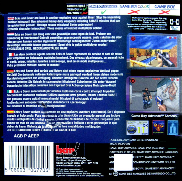 Ecks Vs. Sever 2 - Ballistic — box-2D-back (EU)