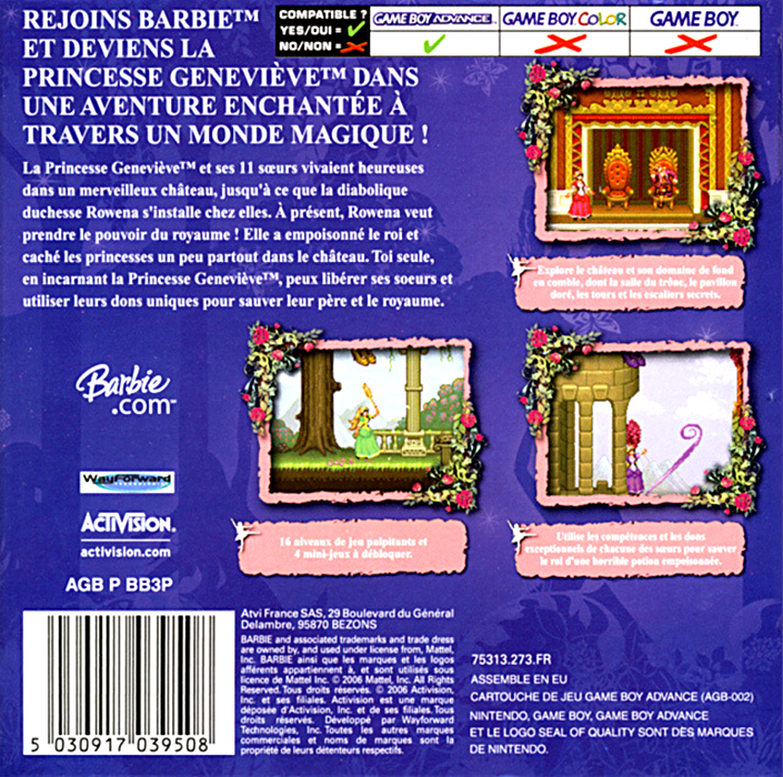 Barbie in The 12 Dancing Princesses — box-2D-back (FR)