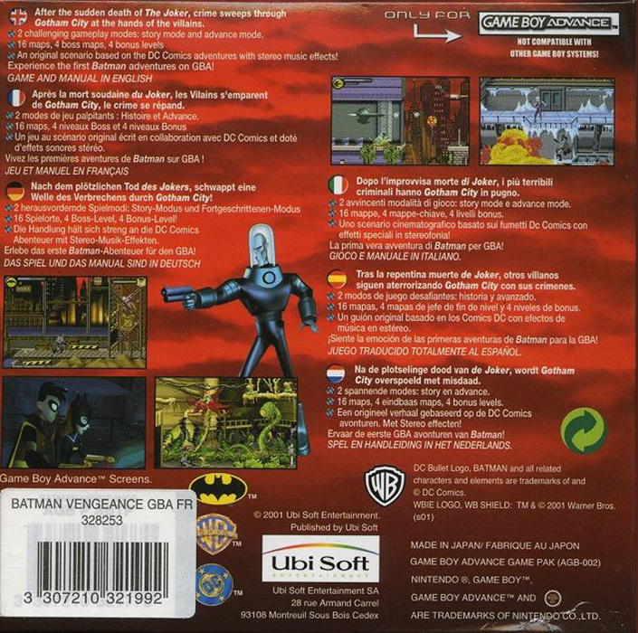 Batman - Vengeance — box-2D-back (EU)