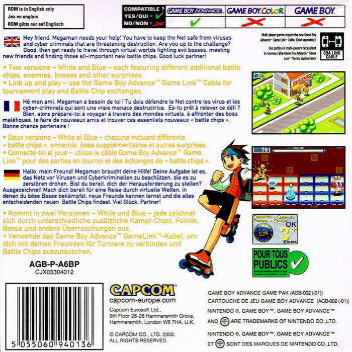 Mega Man Battle Network 3 - White — box-2D-back (EU)