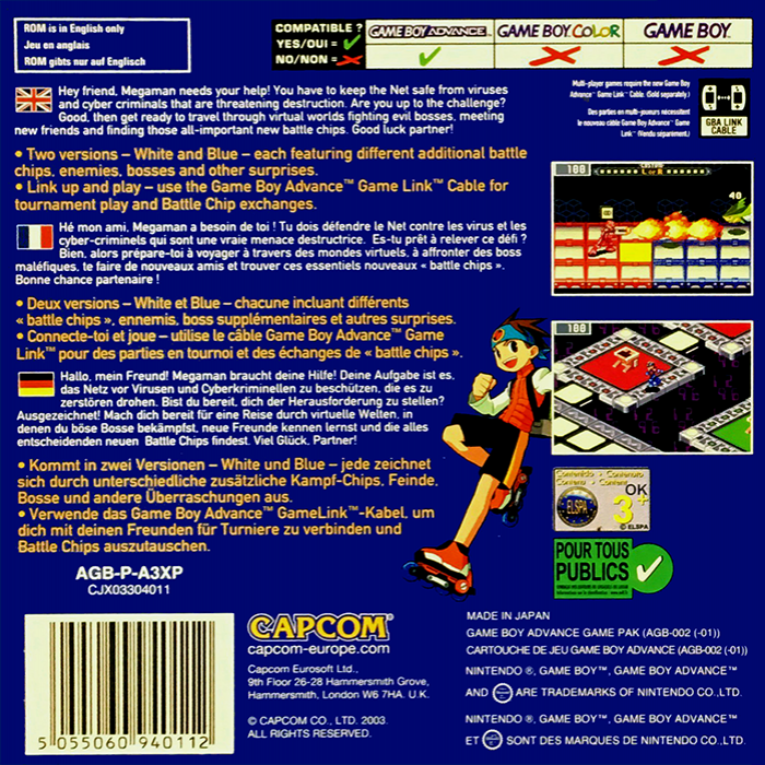 Mega Man Battle Network 3 - Blue — box-2D-back (EU)