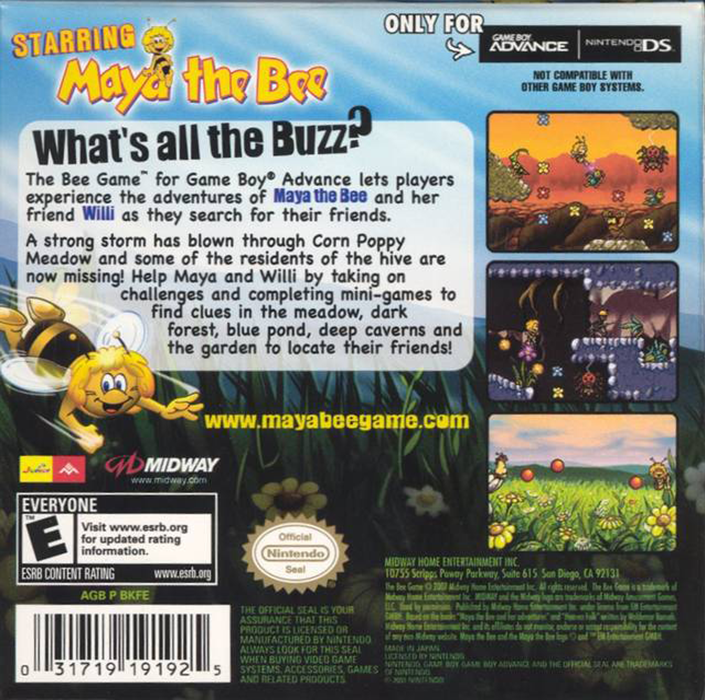 Bee Game, The — box-2D-back (US)