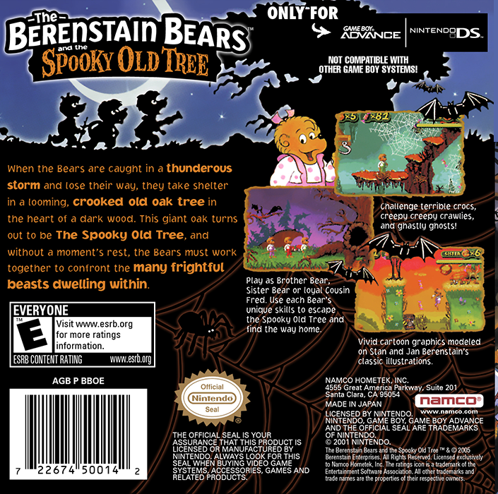 Berenstain Bears And The Spooky Old Tree, The — box-2D-back (US)