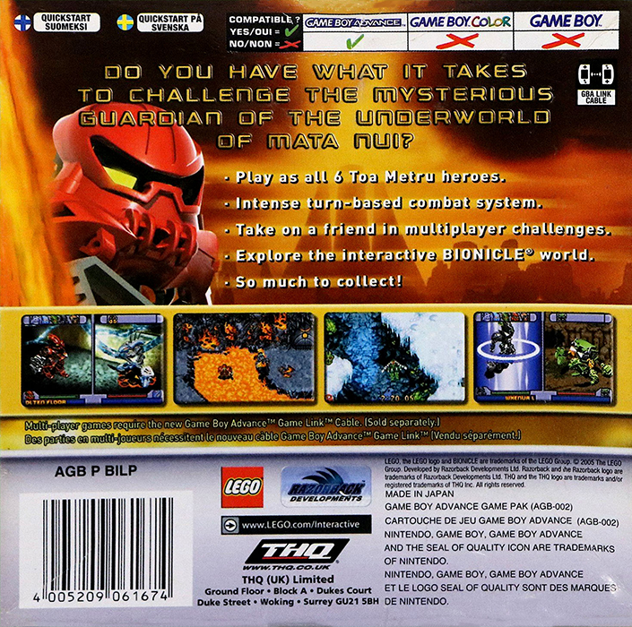 Bionicle - Maze Of Shadows — box-2D-back (EU)