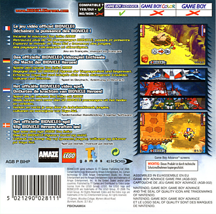 Bionicle Heroes — box-2D-back (EU)