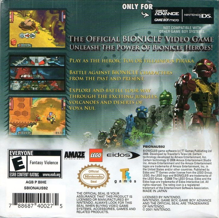 Bionicle Heroes — box-2D-back (US)
