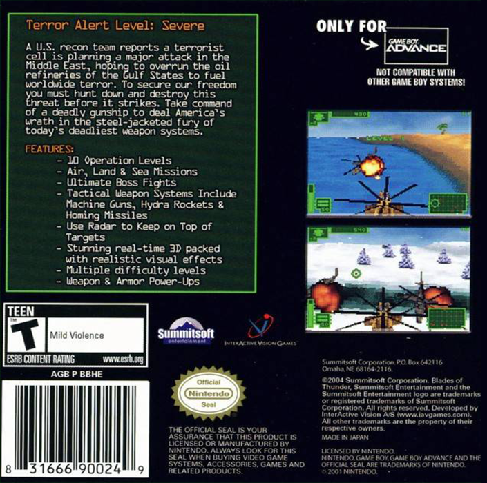 Blades Of Thunder — box-2D-back (US)