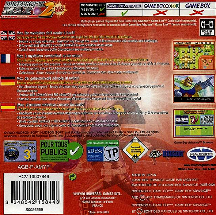 Bomberman Max 2 - Red Advance — box-2D-back (EU)