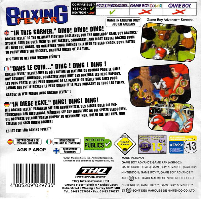Boxing Fever — box-2D-back (EU)