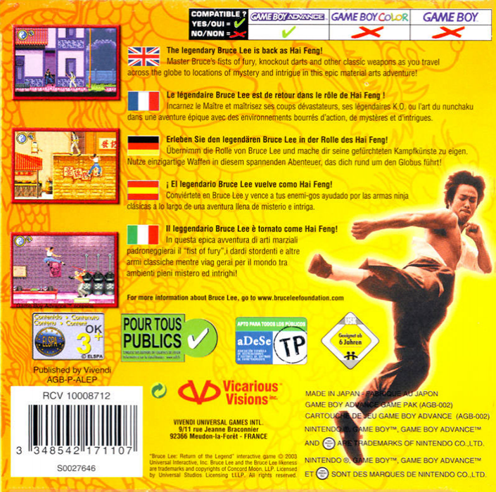 Bruce Lee - Return Of The Legend — box-2D-back (EU)