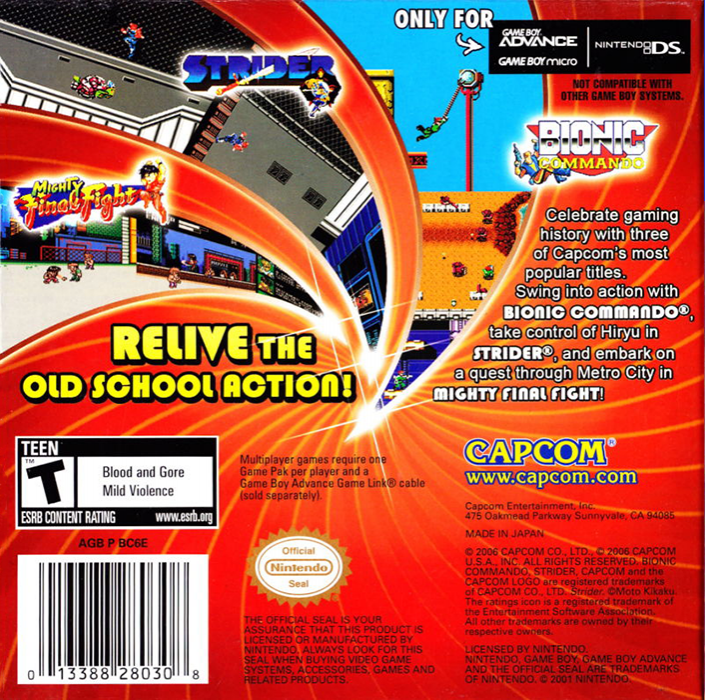 Capcom Classics Mini Mix — box-2D-back (US)