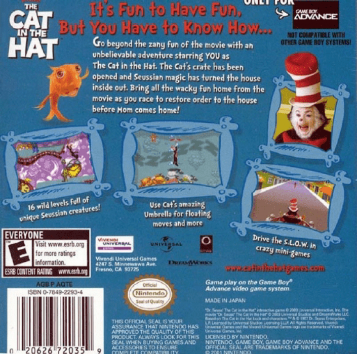 Dr. Seuss' The Cat in the Hat — box-2D-back (US)
