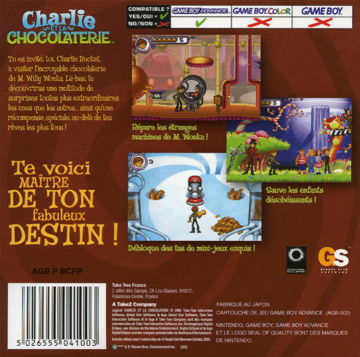Charlie and the Chocolate Factory — box-2D-back (FR)