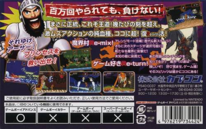 Super Ghouls'n Ghosts — box-2D-back (JP)