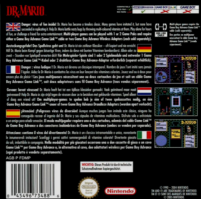 NES Classics - Dr. Mario — box-2D-back (EU)