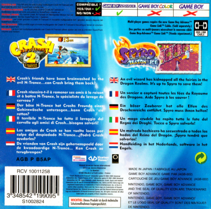 Crash And Spyro Super Pack Volume 1 — box-2D-back (US)
