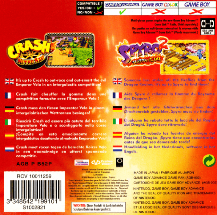 Crash And Spyro Super Pack Volume 2 — box-2D-back (US)