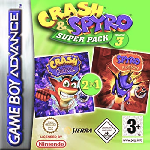 Crash And Spyro Superpack - Spyro Orange - The Cortex Conspiracy + Crash Bandicoot Purple - Ripto's Rampage — box-2D (EU)
