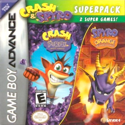 Crash And Spyro Superpack - Spyro Orange - The Cortex Conspiracy + Crash Bandicoot Purple - Ripto's Rampage box art