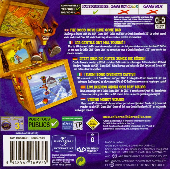 Crash Bandicoot 2 - N-tranced — box-2D-back (EU)