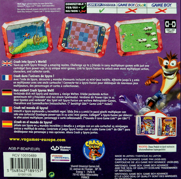 Crash Bandicoot - Fusion — box-2D-back (EU)