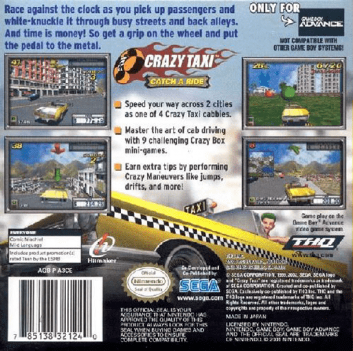 Crazy Taxi - Catch A Ride — box-2D-back (US)