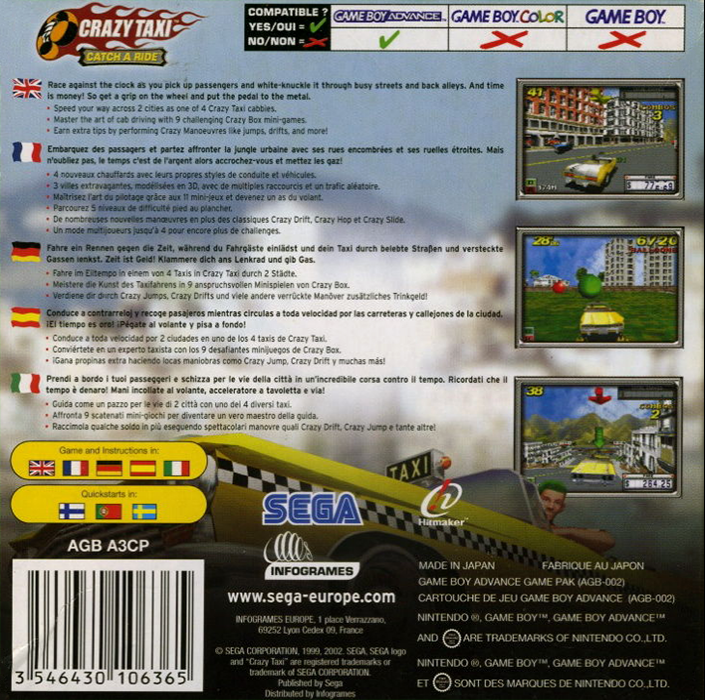 Crazy Taxi - Catch A Ride — box-2D-back (EU)