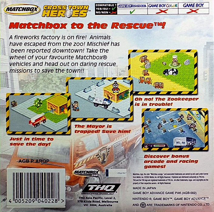 Matchbox Cross Town Heroes — box-2D-back (EU)